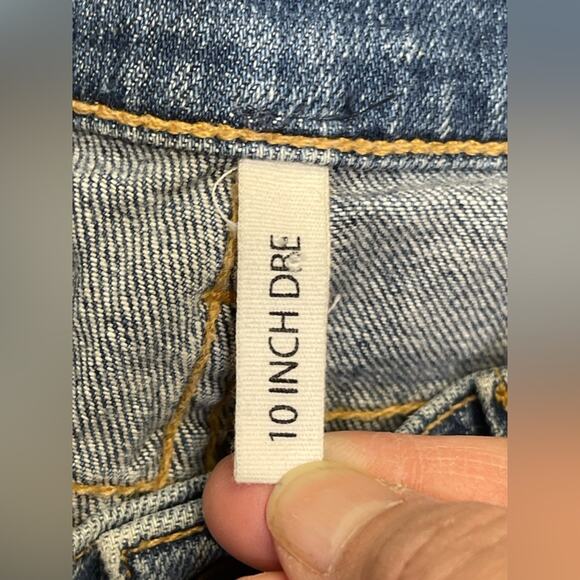 Designer Rag & Bone 10 inch Dre Jeans womens sz 25 distress blue jeans - Picture 4 of 15